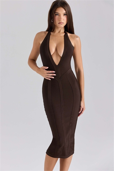 Платье-бандаж в стиле миди для дня рождения артикул 149528738