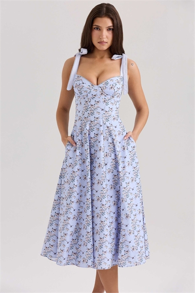 Летнее платье средней длины из эластичного хлопка от Emely артикул 148414118