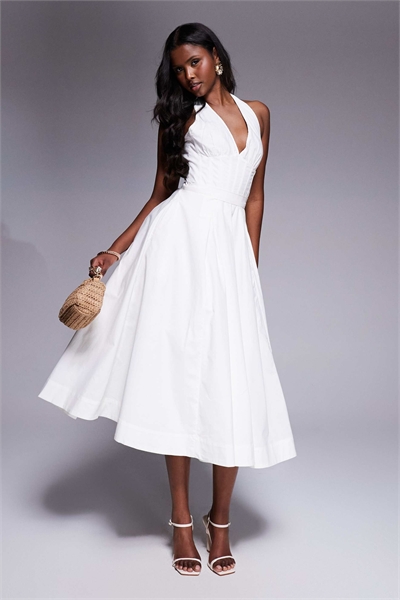 Халтер-сарафан средней длины из хлопка от Allena артикул 147768287