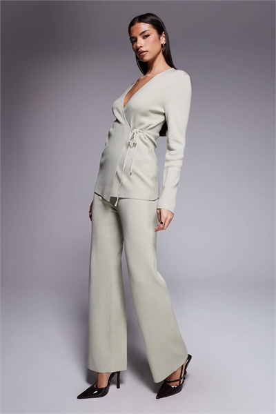 Эксклюзивные брюки с широкими брючинами из ребристого трикотажа co-ord артикул 153527867