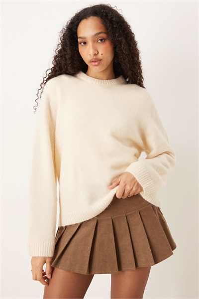 Свитер из шерсти альпаки с круглым вырезом артикул 153153589