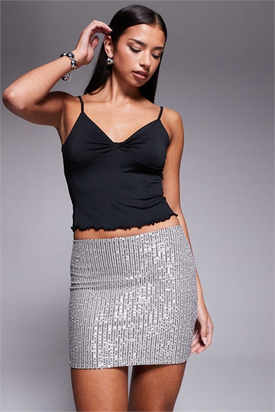 Эксклюзивная мини-юбка с пайетками артикул 152558748