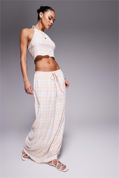 Эксклюзивная макси-юбка с завязкой на талии и фактурной текстурой co-ord артикул 140556359