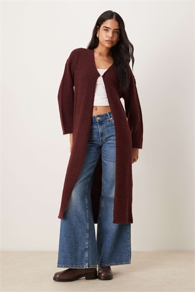 Длинный вязаный кардиган из шерсти альпаки артикул 149853396