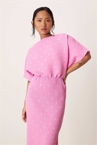 Платье-макси Petite Tilly с открытыми плечами и плиссировкой артикул 143827074