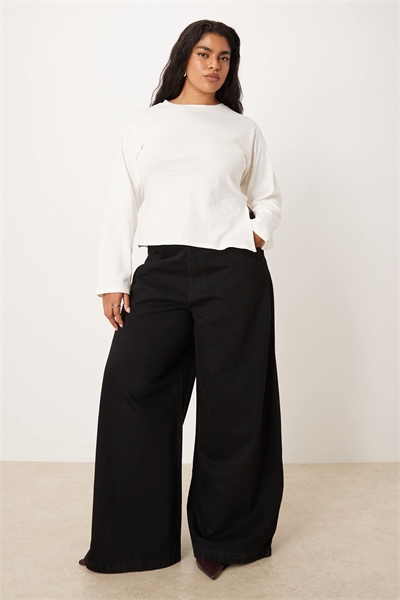 Джинсы-палаццо с широкими брючинами «Never Fully Dressed Curve» артикул 152557641