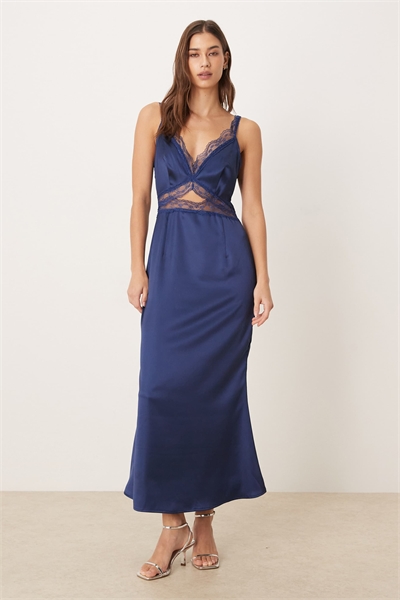 Платье-миди из атласа от Mimi артикул 153023452