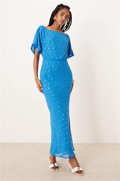 Макси-платье Tilly с металлическим эффектом и плиссировкой артикул 145952703