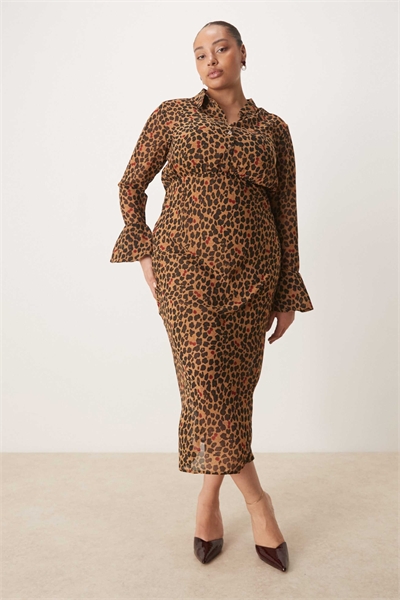 Платье-рубашка Curve mia миди с асимметричным подолом артикул 152557638