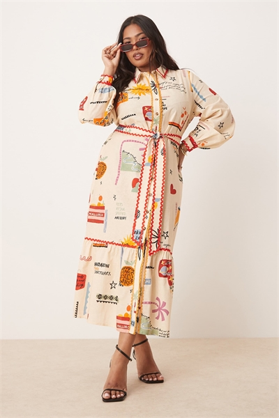 Платье-миди с поясом артикул 143824905