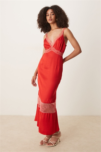 Платье-миди с контрастной вставкой артикул 148249859