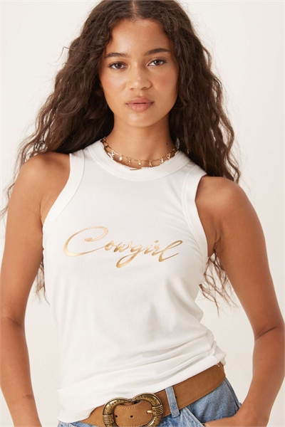 Ребристая металлическая майка в стиле ковбойши артикул 148922513