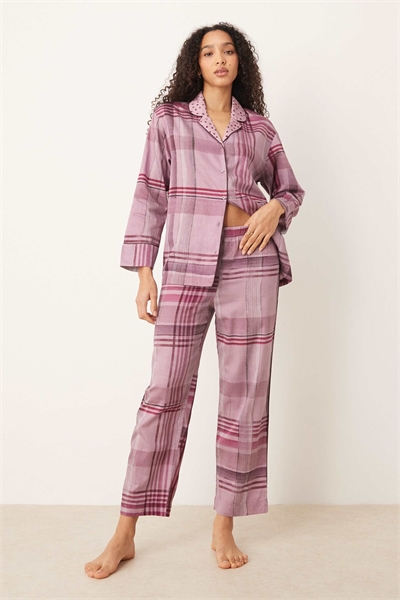 Пижамные брюки из 100% хлопка в клетку co-ord артикул 153751707