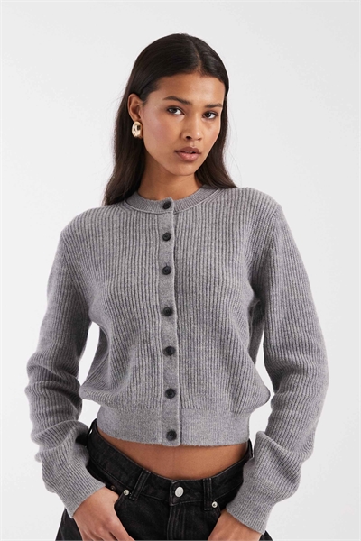 Приталенный кардиган из смеси шерсти и хлопка артикул 154340388