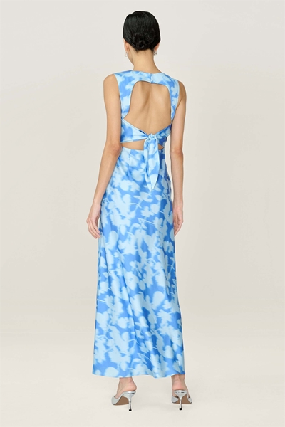 Платье Nova: атласное платье средней длины с цветочным принтом и открытой спиной артикул 155951306