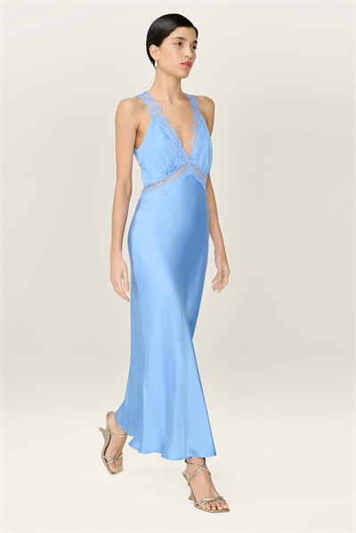 Платье Aurelia из атласа и кружева длиной до колен с открытой спиной артикул 155951439