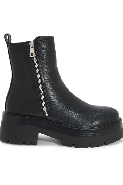 Ботильоны на молнии, удобная повседневная обувь черного цвета артикул 155276392