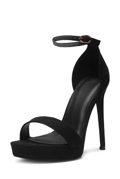 Классические босоножки на каблуке с ремешком артикул 154191278