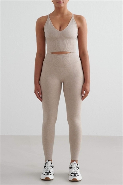 Бежевые меланжевые бесшовные колготки артикул 150759200