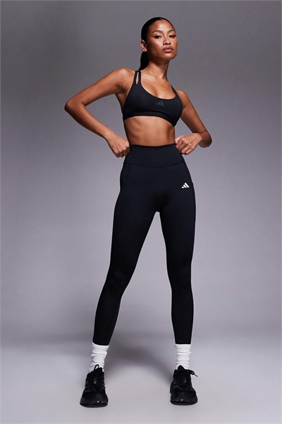 Леггинсы adidas Training Optime 7/8 с ребристой отделкой артикул 141936408