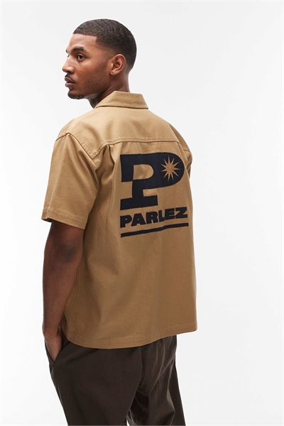 Рубашка с коротким рукавом и принтом на спине артикул 154007197