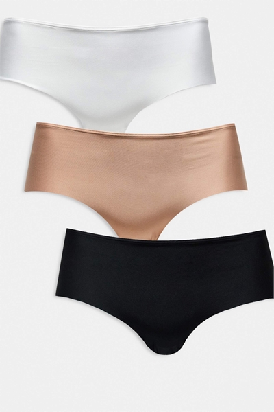 ASOS DESIGN Curve, 3 пары трусиков-хипстеров, не отпечатывающихся на одежде артикул 142351026