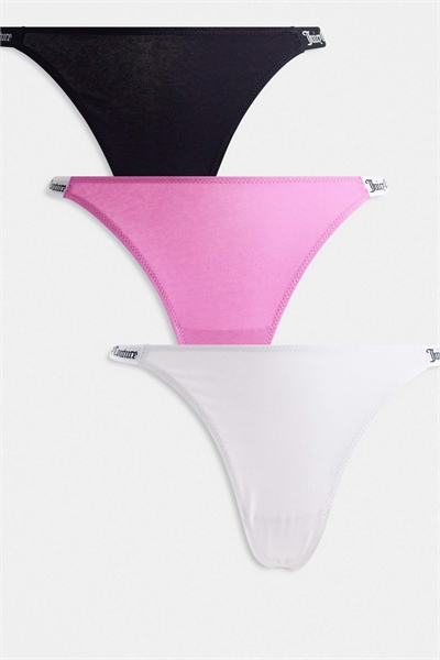 Набор из 3 пар стрингов с логотипом артикул 154747753