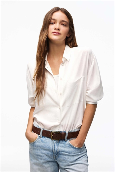 Рубашка свободного кроя артикул 155842188