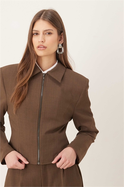 Рубашка с застежкой-молнией по всей длине и вставками на плечах от Maeve co-ord артикул 154053183