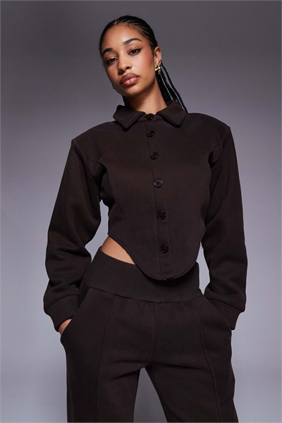 Рубашка Hattie из смешанной хлопковой ткани с воротником и элементами корсета co-ord артикул 149852485