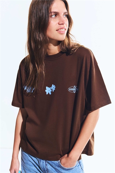 Футболка с коротким рукавом и принтом в стиле оверсайз артикул 156110576