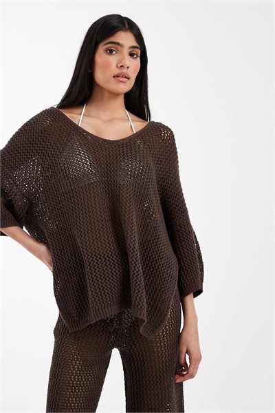 Пляжная трикотажная футболка с капюшоном co-ord артикул 152665970