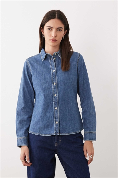 Джинсовая рубашка артикул 154134960