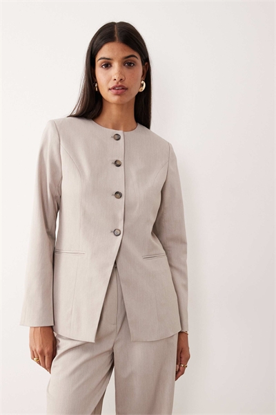 Приталенный блейзер премиум-класса без воротника co-ord артикул 150227423