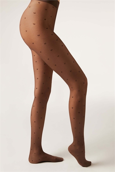 Прозрачные колготки «Маленькие сердечки», плотность 30 ден артикул 153374676