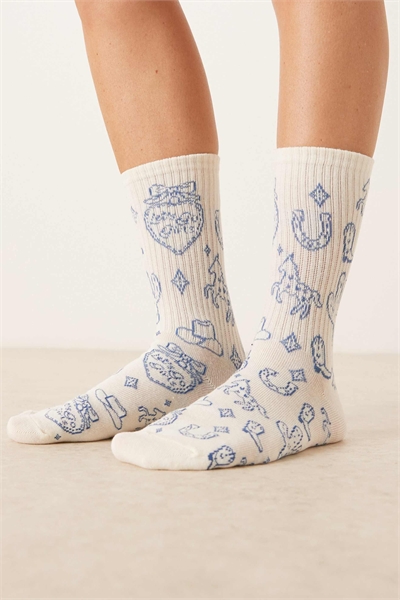 Носки в западном стиле с принтом по всей поверхности артикул 152153673