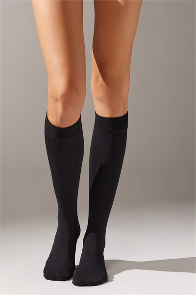 Теплые, полностью непрозрачные гольфы артикул 153164924