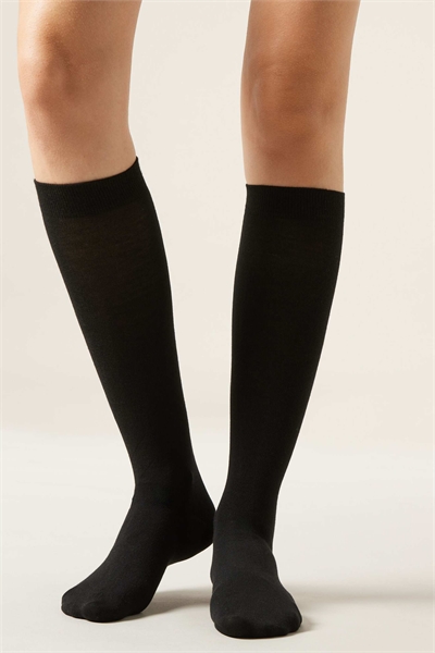 Длинные хлопковые носки из сатина артикул 153164568