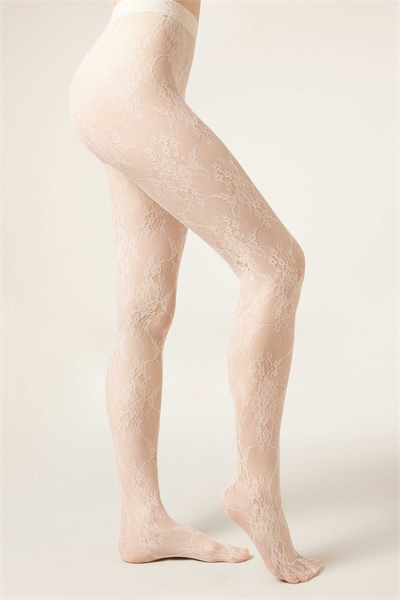 Колготки с цветочным кружевом артикул 155613607