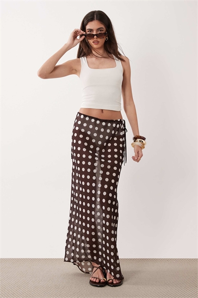 Пляжная макси-юбка из шифона, скроенная по косой артикул 151862500