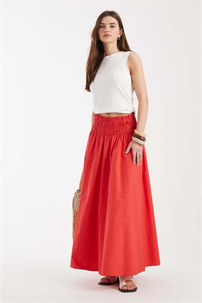 Юбка макси с сборками на талии артикул 153578015