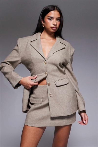 Мини-юбка из шерсти с бахромой от Farron co-ord артикул 150970035