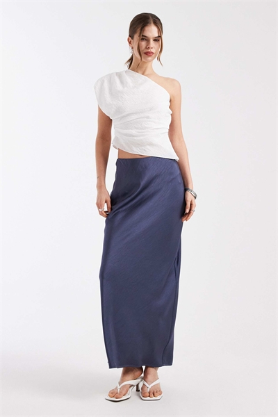 Макси-юбка-колонна из атласа артикул 153494847