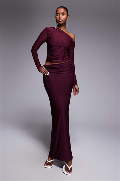 Эксклюзивная макси-юбка-колонна из эластичного материала с двумя слоями co-ord артикул 152830053