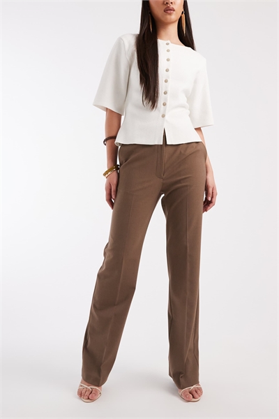 Брюки с зауженными прямыми брючинами артикул 153145982