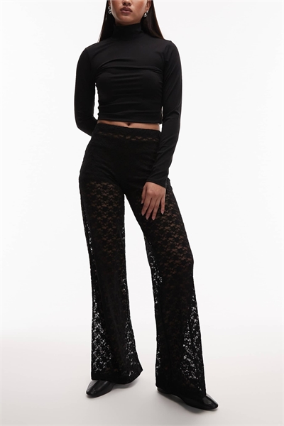 Брюки из кружева с широкими брючинами артикул 149753599