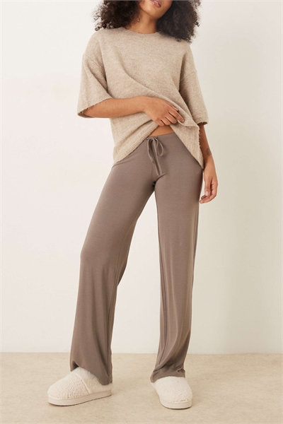 Мягкие брюки для дома с заниженной талией артикул 153642953