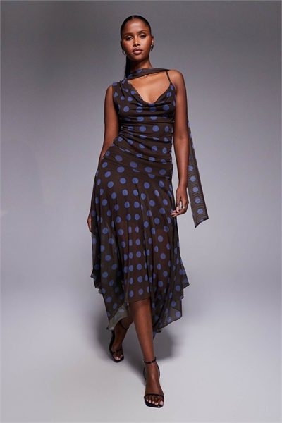 Эксклюзивная макси-юбка с длинным подолом в стиле «фея» из двухслойной эластичной сетки co-ord артикул 151703965