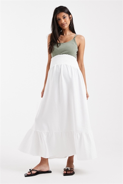 Юбка средней длины в стиле бохо с рюшами на талии от Mamalicious Maternity артикул 155003896