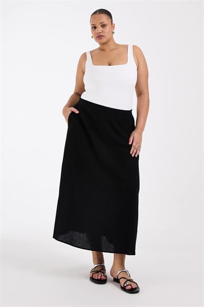 Юбка средней длины с эффектом льна артикул 154693213